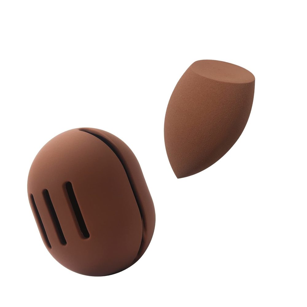 Makeup Sponge Holder With Makeup Sponge– Eco-friendly Silicone Beauty Make Up😝